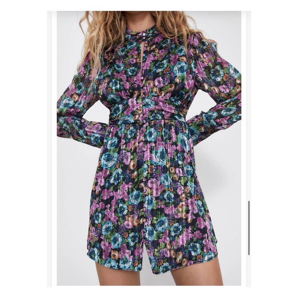 EUC Zara Women's Pink and Blue Dress